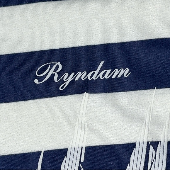 Holland America BOAT single Stitch VTG CRUISE T SHIRT STRIPED nautical Sailing L - Picture 11 of 15